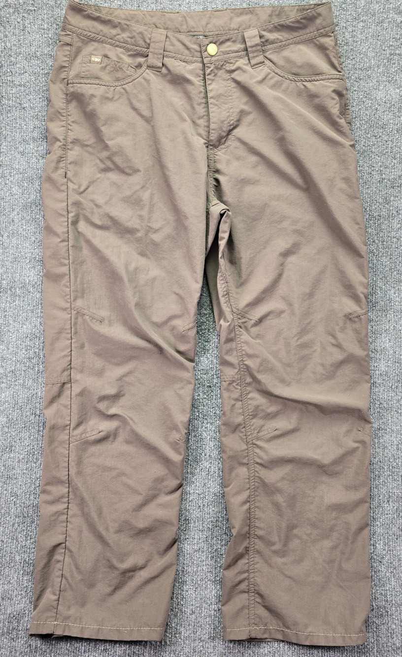 Outdoor Research Pants 30x26 Taupe Brown Hiking Nylon Tech Lightweight 5 Pocket